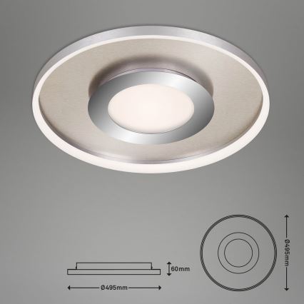 Briloner 3640-012 - LED Aptumšojama griestu lampa LED/25W/230V 2700-6500K + tālvadības pults