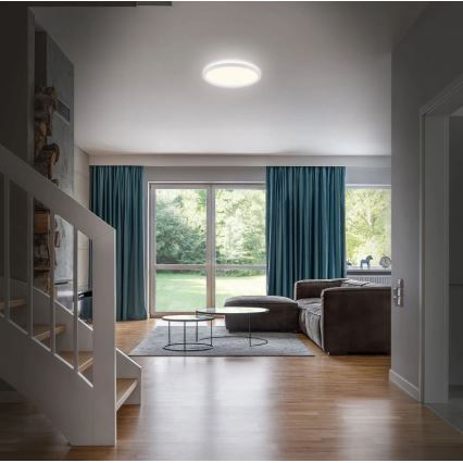 Briloner 3642-416 - LED Vannas istabas griestu lampa SLIM LED/19W/230V IP44 balta