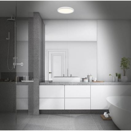 Briloner 3642-416 - LED Vannas istabas griestu lampa SLIM LED/19W/230V IP44 balta