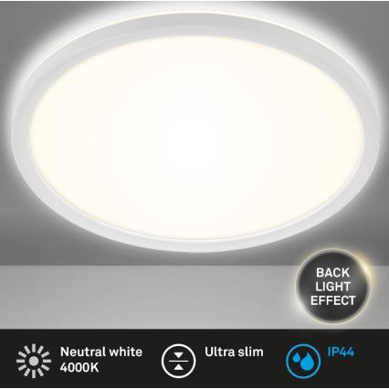 Briloner 3642-416 - LED Vannas istabas griestu lampa SLIM LED/19W/230V IP44 balta