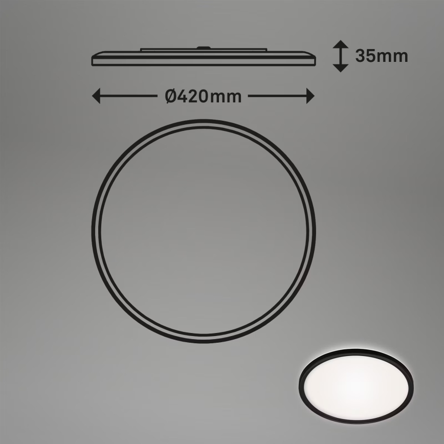 Briloner 3643-415 - LED Vannas istabas griestu lampa LED/22W/230V IP44 4000K