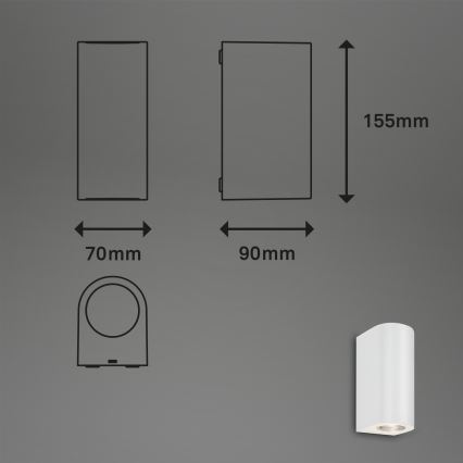 Briloner 3648-026 - LED Āra sienas lampa UP&DOWN 2xGU10/4,7W/230V IP44