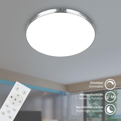Briloner 3679-018 - LED RGB Aptumšojama vannas istabas griestu lampa MAGA LED/18,5W/230V 3000-6500K d. 35,5 cm + tālvadības pults