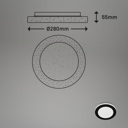 Briloner 3693-015 - LED Vannas istabas griestu lampa LED/15W/230V IP44 4000K d. 28 cm