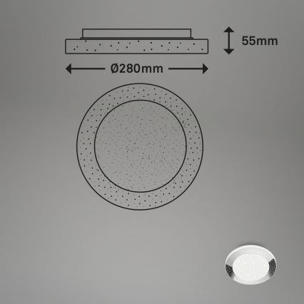 Briloner 3693-018 - LED Vannas istabas griestu lampa LED/15W/230V IP44 4000K d. 28 cm
