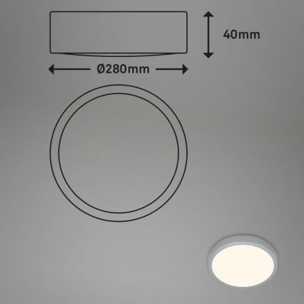 Briloner 3700-014 - LED Griestu lampa RUNA LED/16W/230V 3000K d. 28 cm sudraba