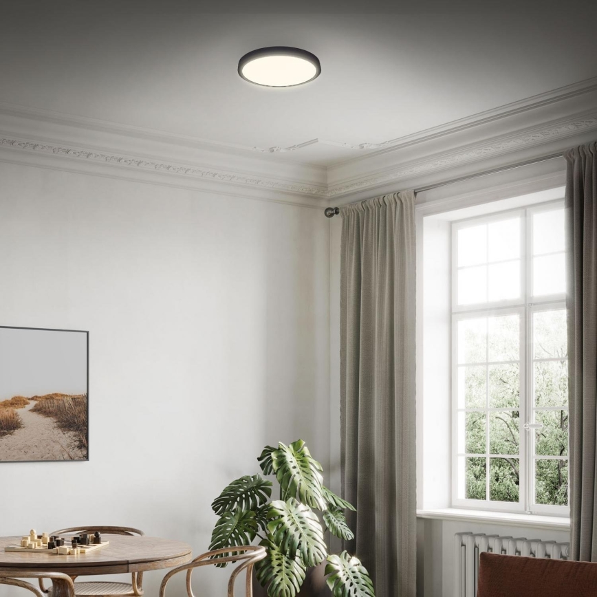 Briloner 3700-015 - LED Griestu lampa RUNA LED/16W/230V 3000K d. 28 cm melna