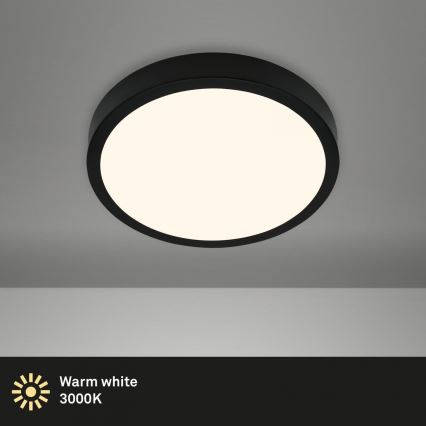 Briloner 3700-015 - LED Griestu lampa RUNA LED/16W/230V 3000K d. 28 cm melna