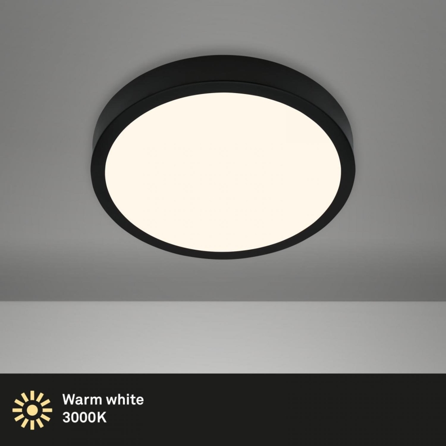 Briloner 3700-015 - LED Griestu lampa RUNA LED/16W/230V 3000K d. 28 cm melna
