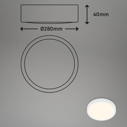 Briloner 3700-016 - LED Griestu lampa RUNA LED/16W/230V 3000K d. 28 cm balta
