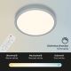 Briloner 3701-014 - LED Aptumšojama griestu lampa RUNA LED/18W/230V 2700-6500K sudraba + tālvadības pults