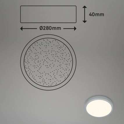 Briloner 3701-014 - LED Aptumšojama griestu lampa RUNA LED/18W/230V 2700-6500K sudraba + tālvadības pults