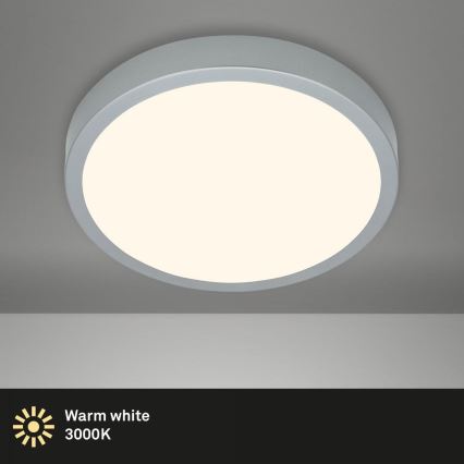 Briloner 3703-014 - LED Griestu lampa RUNA LED/24W/230V 3000K d. 38 cm sudraba