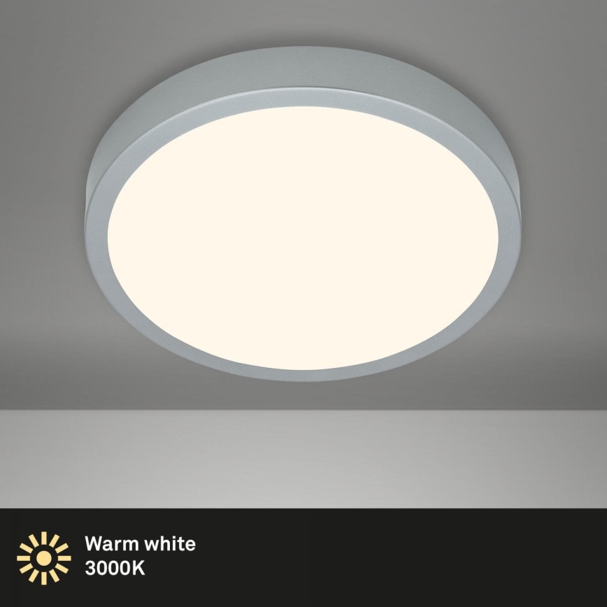 Briloner 3703-014 - LED Griestu lampa RUNA LED/24W/230V 3000K d. 38 cm sudraba