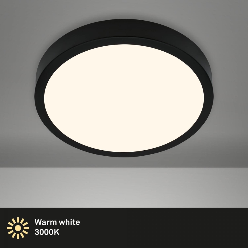 Briloner 3703-015 - LED Griestu lampa RUNA LED/24W/230V 3000K d. 38 cm melna