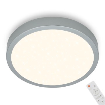 Briloner 3704-014-LED Aptumšojama griestu lampa RUNA LED/22W/230V 2700-6500K sudraba + tālvadības pults