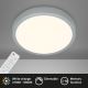 Briloner 3704-014-LED Aptumšojama griestu lampa RUNA LED/22W/230V 2700-6500K sudraba + tālvadības pults