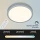 Briloner 3704-014-LED Aptumšojama griestu lampa RUNA LED/22W/230V 2700-6500K sudraba + tālvadības pults