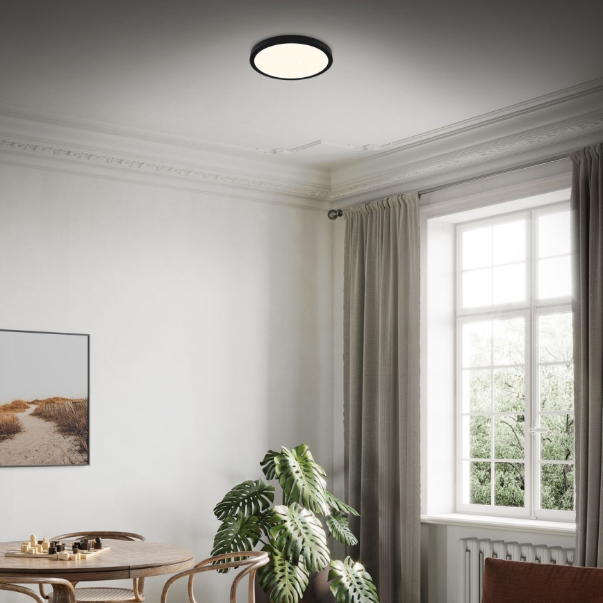 Briloner 3704-015 - LED Aptumšojama griestu lampa RUNA LED/22W/230V 2700-6500K melna + tālvadības pults