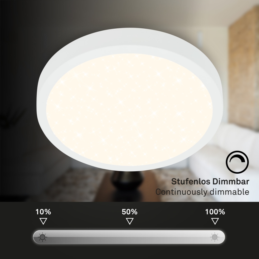 Briloner 3704-016 - LED Aptumšojama griestu lampa RUNA LED/22W/230V 2700-6500K balta + tālvadības pults