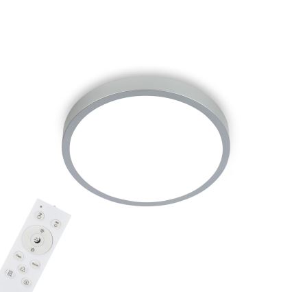 Briloner 3709-014 - LED RGBW Aptumšojama griestu lampa LED/22W/230V 4000K d. 38 cm sudraba + tālvadības pults