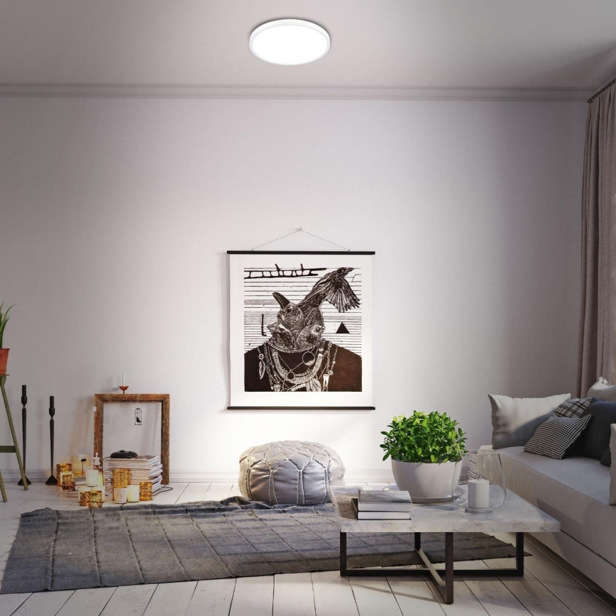 Briloner 3709-016 - LED RGBW Aptumšojama griestu lampa LED/22W/230V 4000K d. 38 cm balta + tālvadības pults
