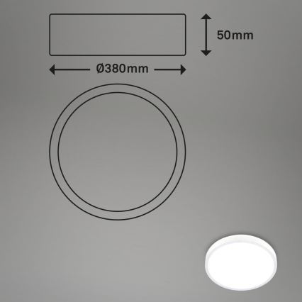 Briloner 3709-016 - LED RGBW Aptumšojama griestu lampa LED/22W/230V 4000K d. 38 cm balta + tālvadības pults