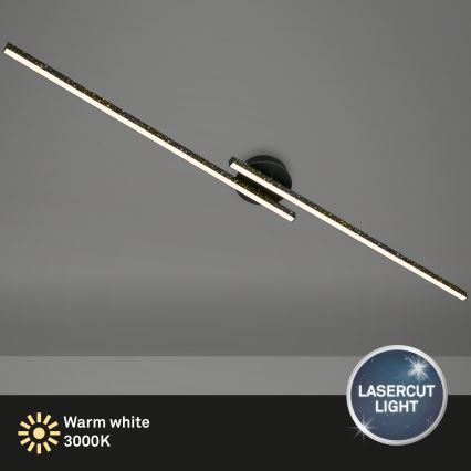 Briloner 3717-025 - LED Virsapmetuma lustra REY 2xLED/12W/230V melna