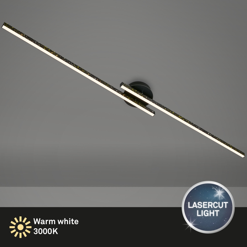 Briloner 3717-025 - LED Virsapmetuma lustra REY 2xLED/12W/230V melna