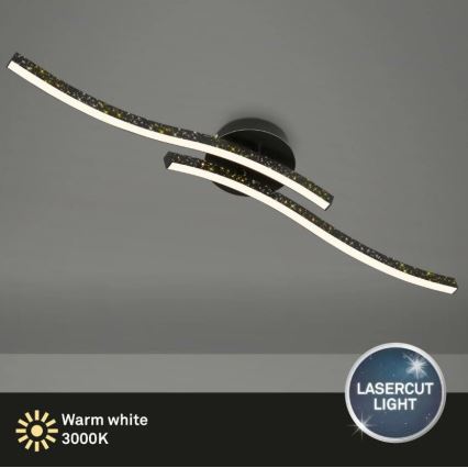 Briloner 3718-025 - LED Virsapmetuma lustra REY 2xLED/6W/230V melna