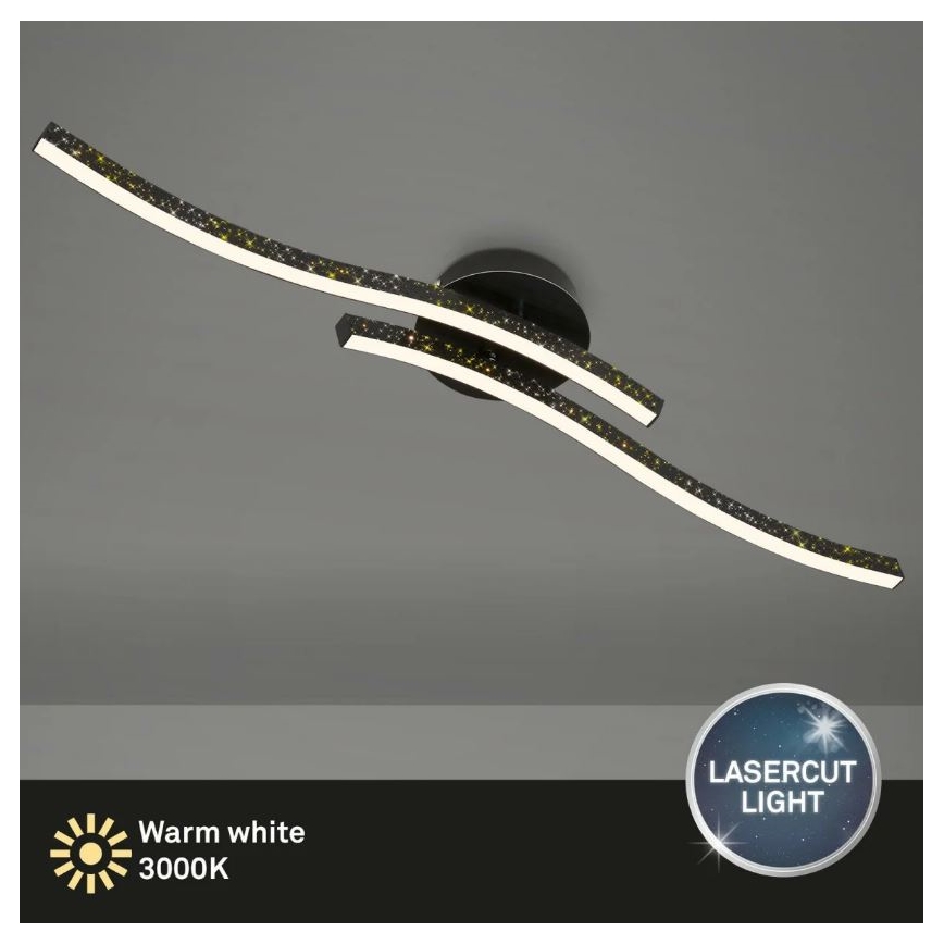 Briloner 3718-025 - LED Virsapmetuma lustra REY 2xLED/6W/230V melna