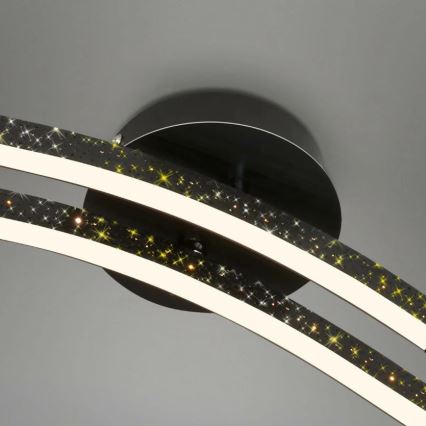Briloner 3718-025 - LED Virsapmetuma lustra REY 2xLED/6W/230V melna