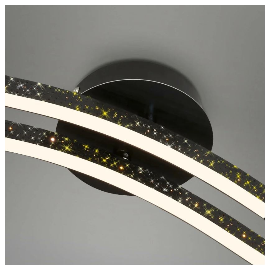 Briloner 3718-025 - LED Virsapmetuma lustra REY 2xLED/6W/230V melna