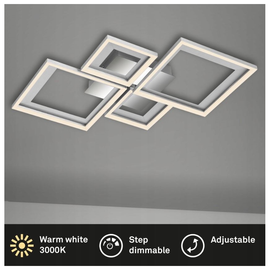 Briloner 3727-019 - LED Aptumšojama griestu lampa FRAME LED/38W/230V