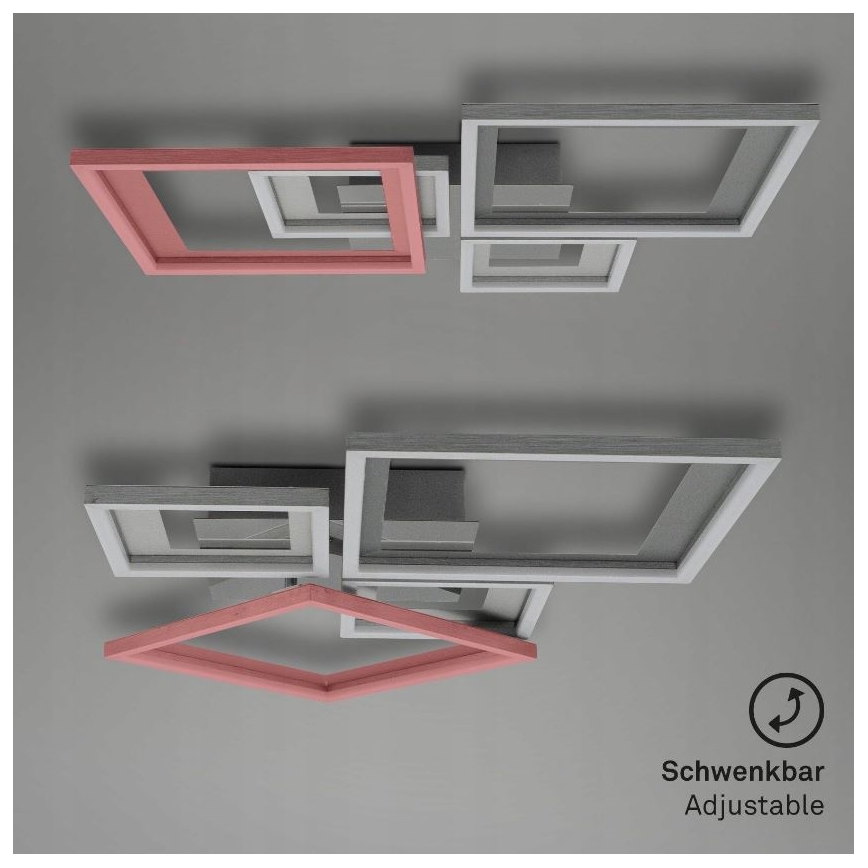 Briloner 3727-019 - LED Aptumšojama griestu lampa FRAME LED/38W/230V