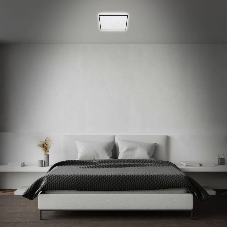 Briloner 3748-415 - LED griestu lampa STAR SKY LED/15W/230V 27x27 cm melna