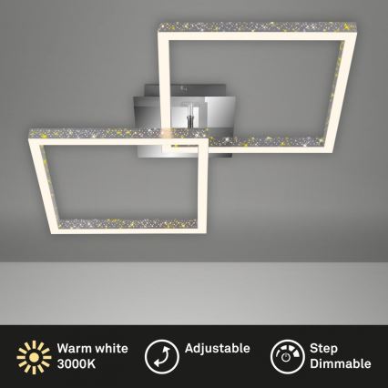 Briloner 3751-019 - LED Aptumšojama griestu lampa FRAME LED/20W/230V hroms
