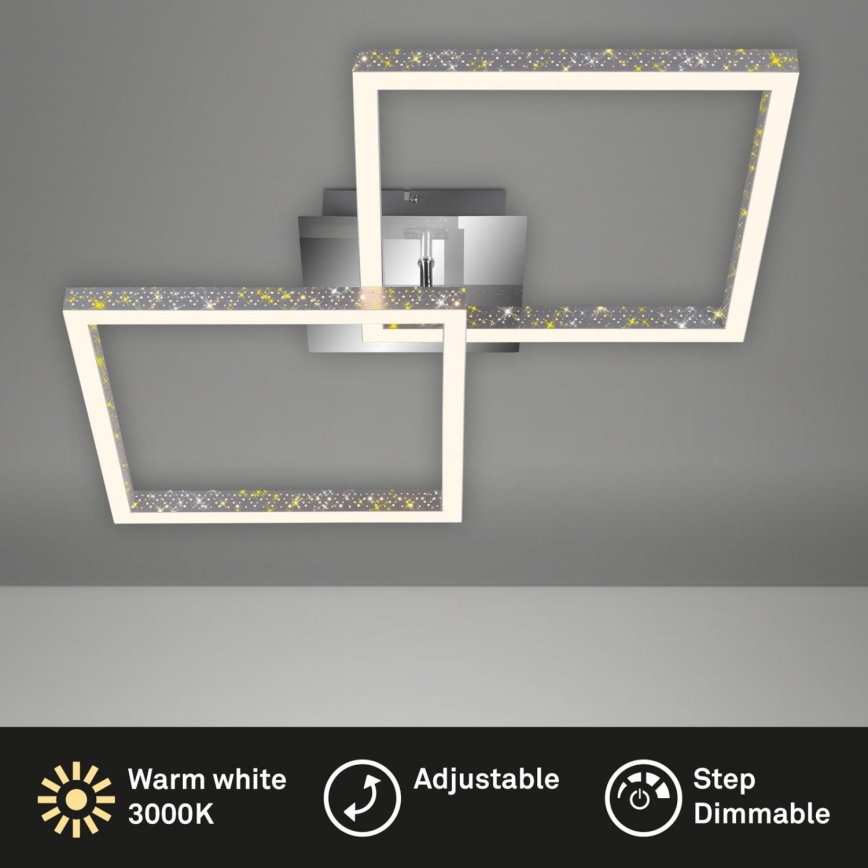 Briloner 3751-019 - LED Aptumšojama griestu lampa FRAME LED/20W/230V hroms