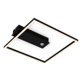 Briloner 3770-015 - LED griestu gaismeklis ar kustības un krēslas sensoru FRAME LED/14W/230V 3000K 30x32 cm melns