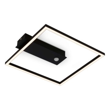 Briloner 3770-015 - LED griestu gaismeklis ar kustības un krēslas sensoru FRAME LED/14W/230V 3000K 30x32 cm melns