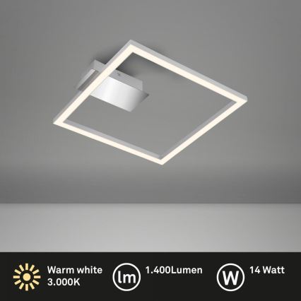 Briloner 3780-014 - LED Griestu gaismeklis FRAME LED/14W/230V 26,5x25 cm matēts hroms