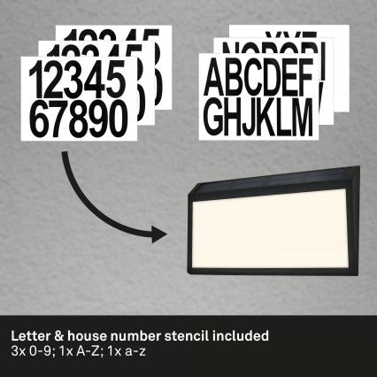 Briloner 3797015 - LED saules darbināms nama numurs LED/0,5W/1,2V 1200 mAh IP44