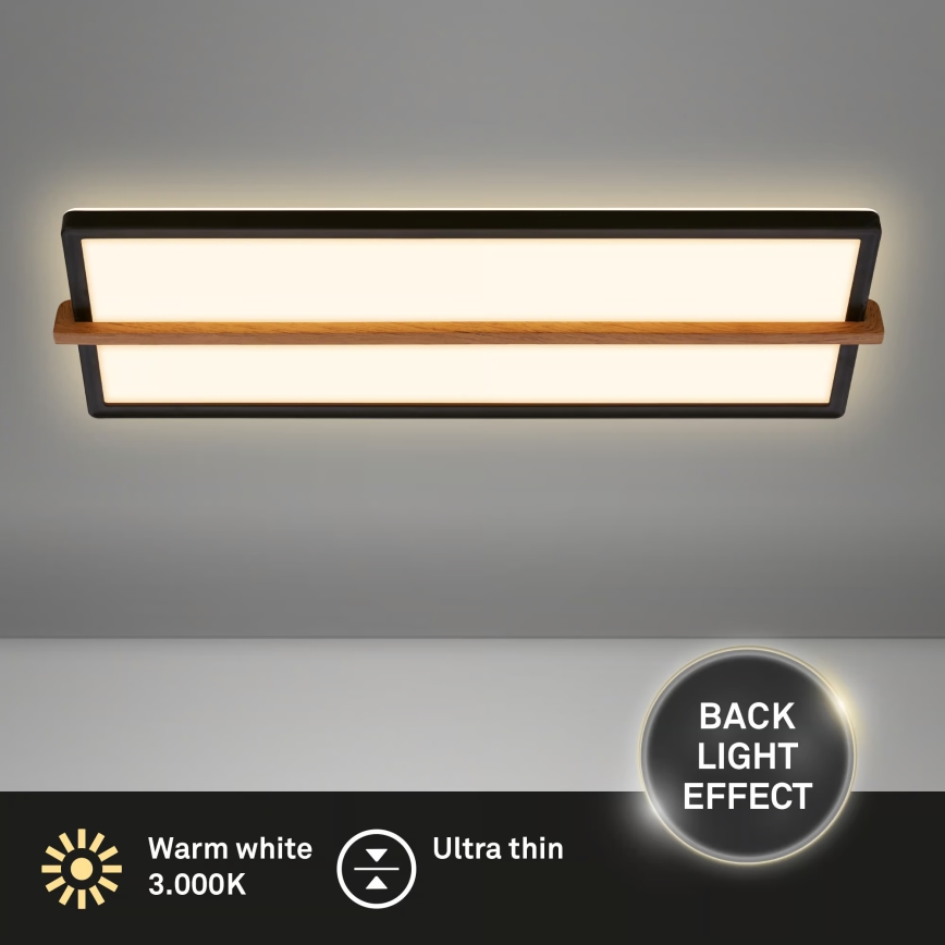 Briloner 3846015 - LED griestu gaismeklis REMSA LED/22W/230V 3000K 60,5x20 cm melns