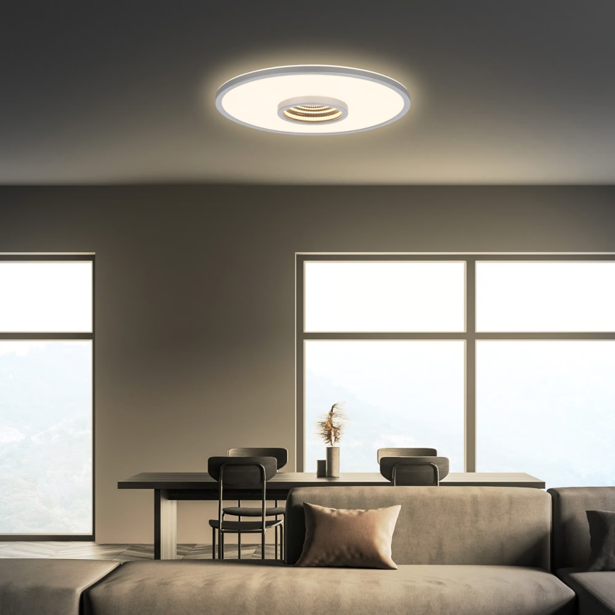 Briloner 3847014 - TORO LED griestu gaismeklis LED/18W/230V Ø 42 cm, matēts hroms