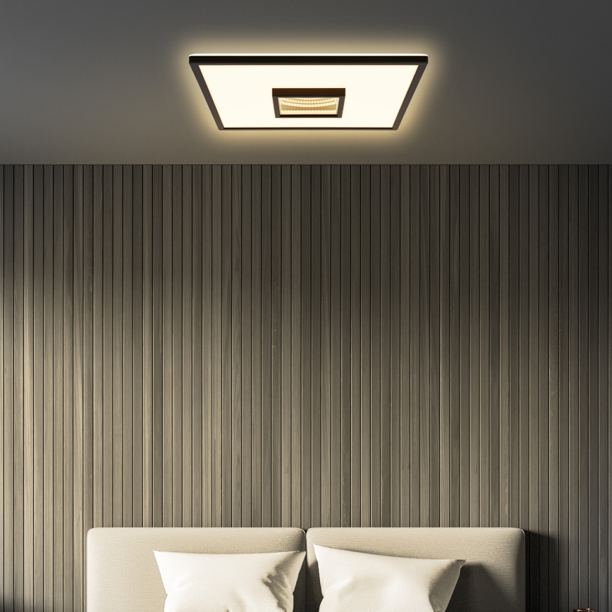 Briloner 3848015 - LED griestu gaismeklis TORO LED/18W/230V 42x42 cm melns