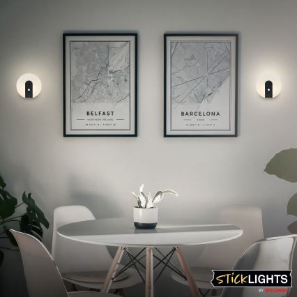 Briloner 3889015 - LED uzlādējams sienas gaismeklis ar kustības un krēslas sensoru TARO LED/2,5W/5V 1800 mAh melns