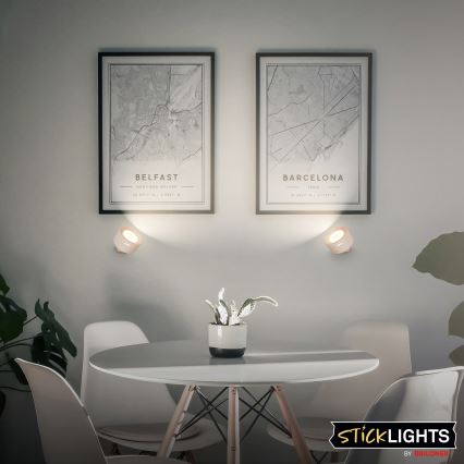 Briloner 3896011 - TARI LED uzlādējamais sienas gaismeklis ar regulējamu spilgtumu LED/1,6W/5V 1500 mAh bēšs