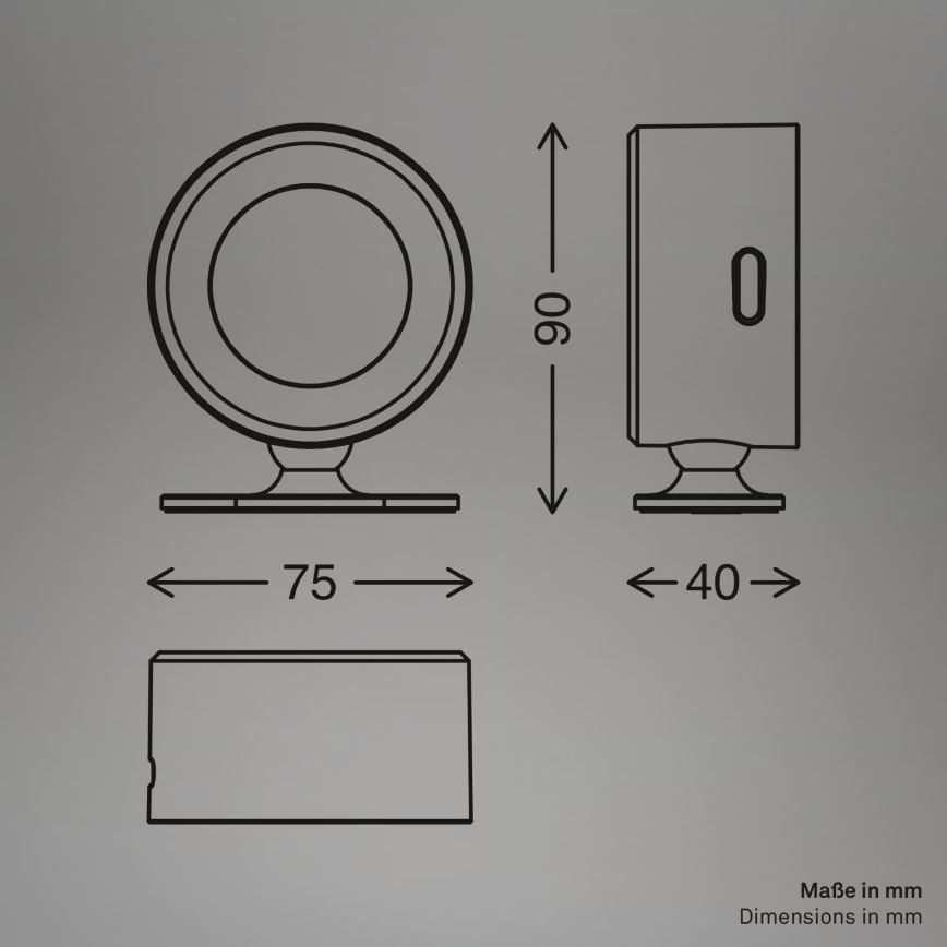 Briloner 3896016 - TARI uzlādējams sienas LED gaismeklis ar regulējamu spilgtumu LED/1,6W/5V 1500 mAh balts