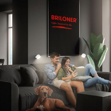 Briloner 3896016 - Regulējams uzlādējams LED sienas gaismeklis TARI LED/1,6W/5V 1500 mAh balts