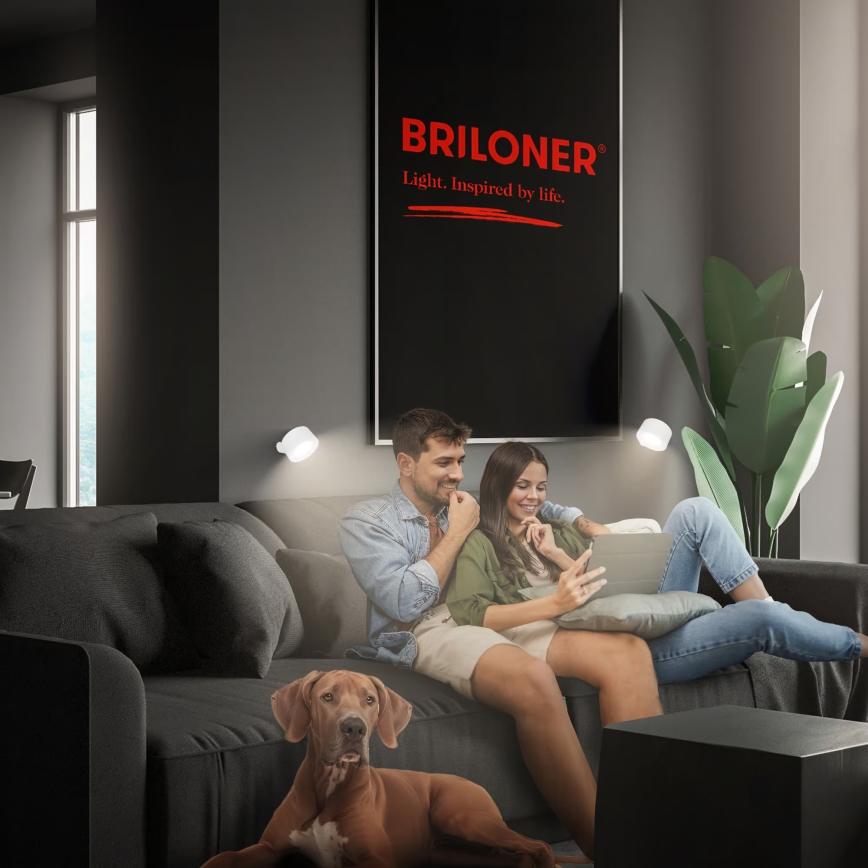 Briloner 3896016 - Regulējams uzlādējams LED sienas gaismeklis TARI LED/1,6W/5V 1500 mAh balts
